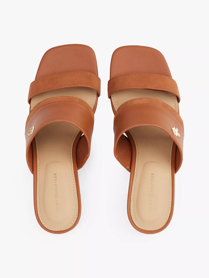 Tommy Hilfiger Block-Heel Leather Sandal