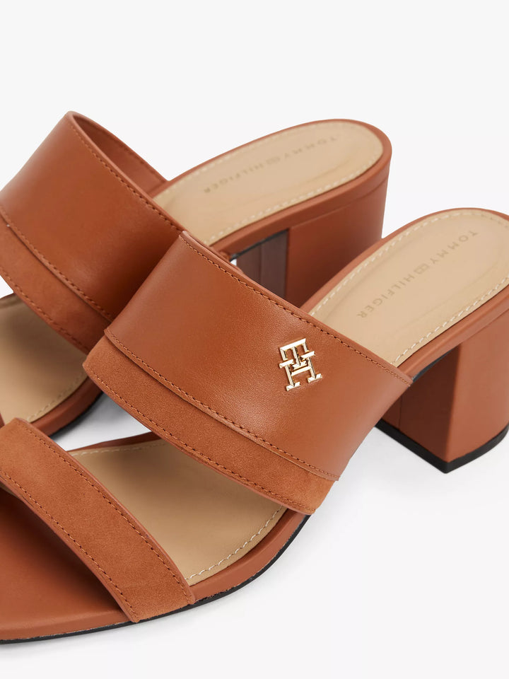 Tommy Hilfiger Block-Heel Leather Sandal