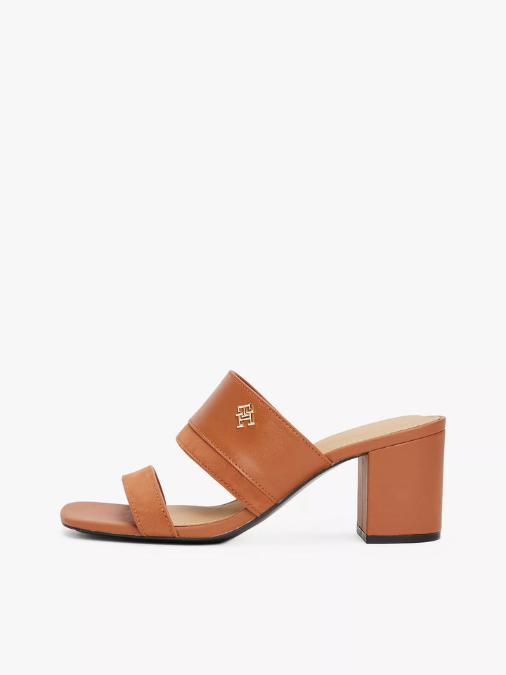 Tommy Hilfiger Block-Heel Leather Sandal