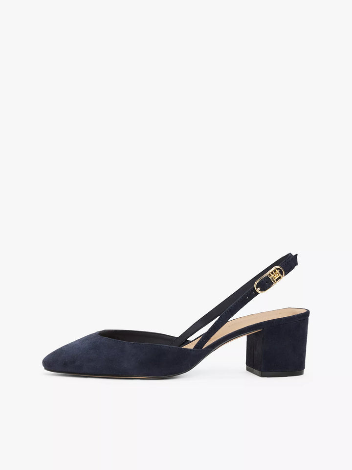 Tommy Hilfiger Suede Block-Heel Slingback