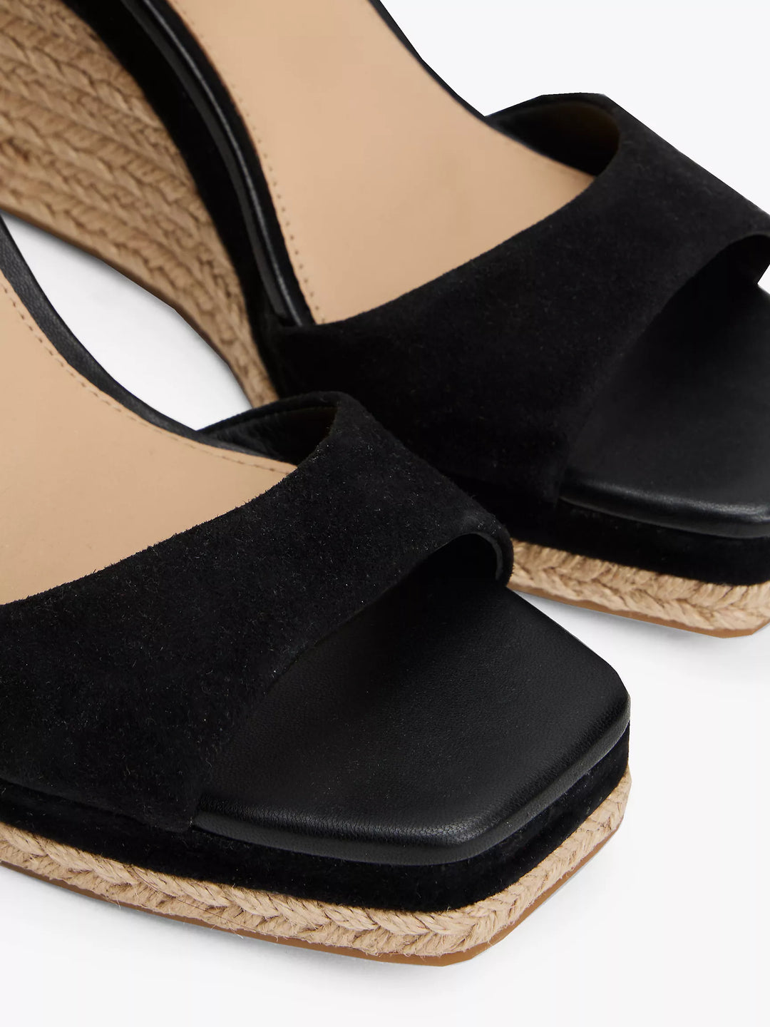 Tommy Hilfiger Leather & Suede Wedge Espadrille Sandal