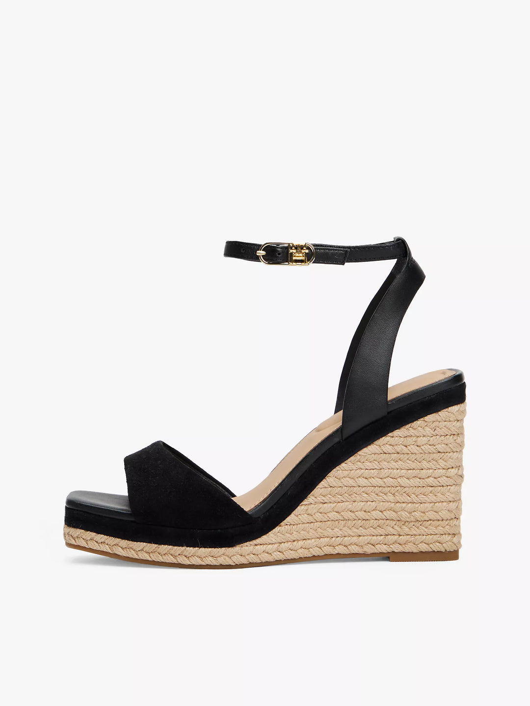 Tommy Hilfiger Leather & Suede Wedge Espadrille Sandal