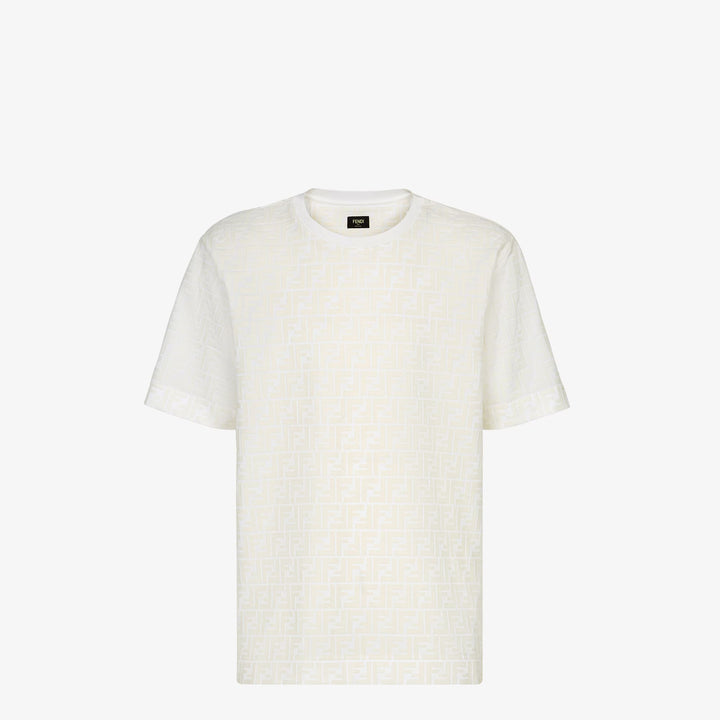 Fendi T-shirt in white piqué