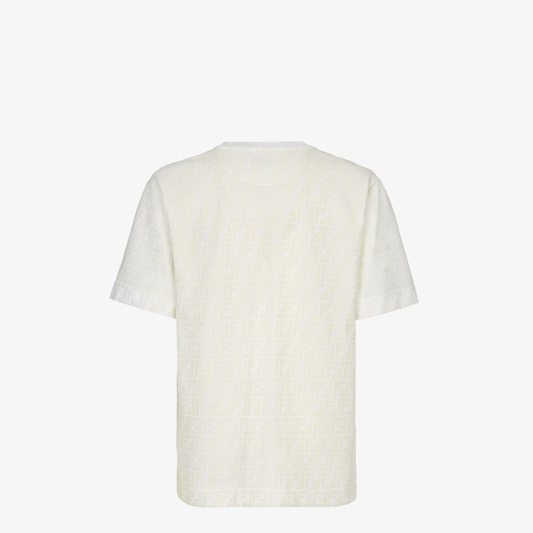 Fendi T-shirt in white piqué