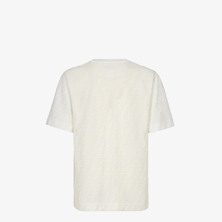 Fendi T-shirt in white piqué