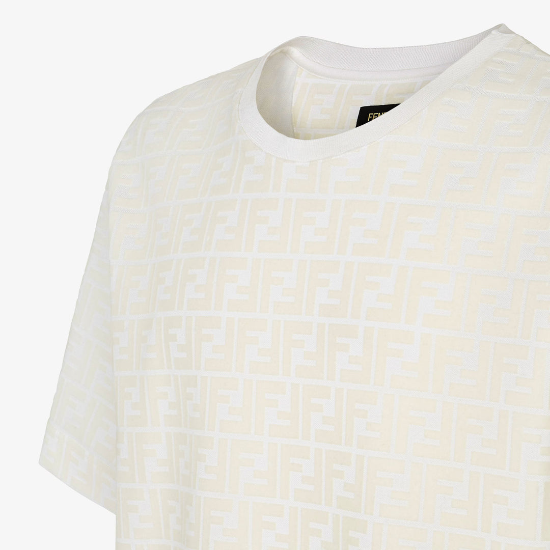 Fendi T-shirt in white piqué