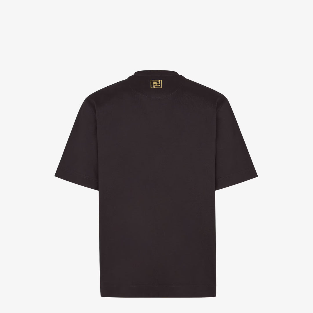 Fendi T-Shirt Black cotton T-shirt