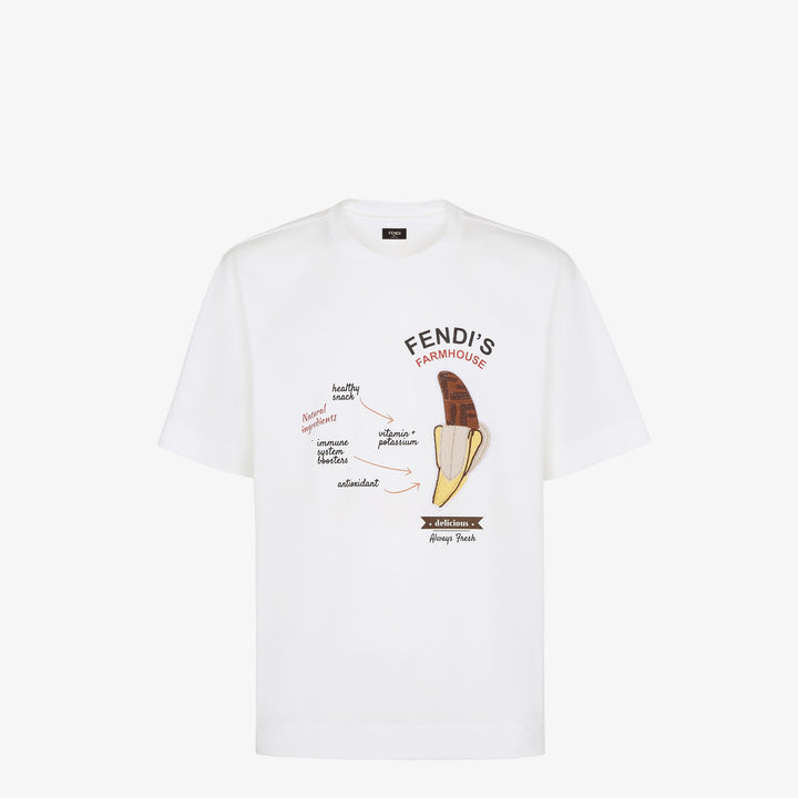 Fendi White cotton Fendilicious T-shirt