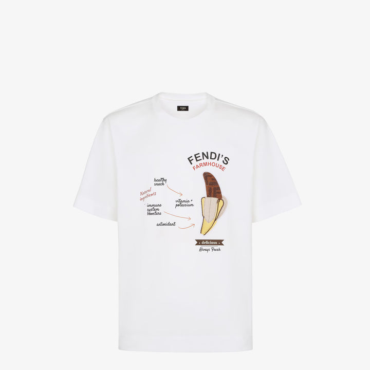 Fendi White cotton Fendilicious T-shirt