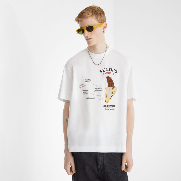 Fendi White cotton Fendilicious T-shirt