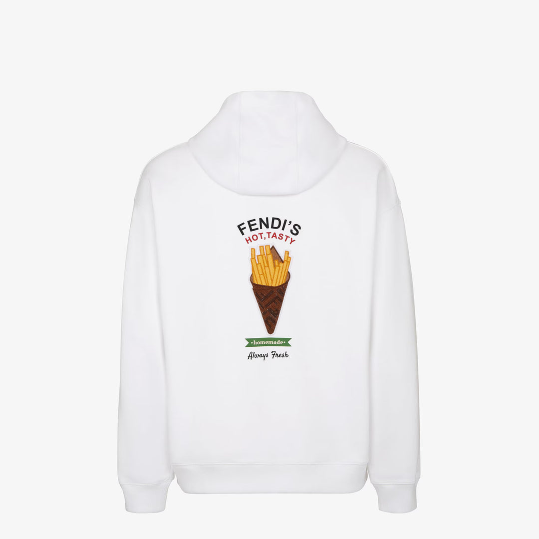 Fendi White cotton Fendilicious sweatshirt