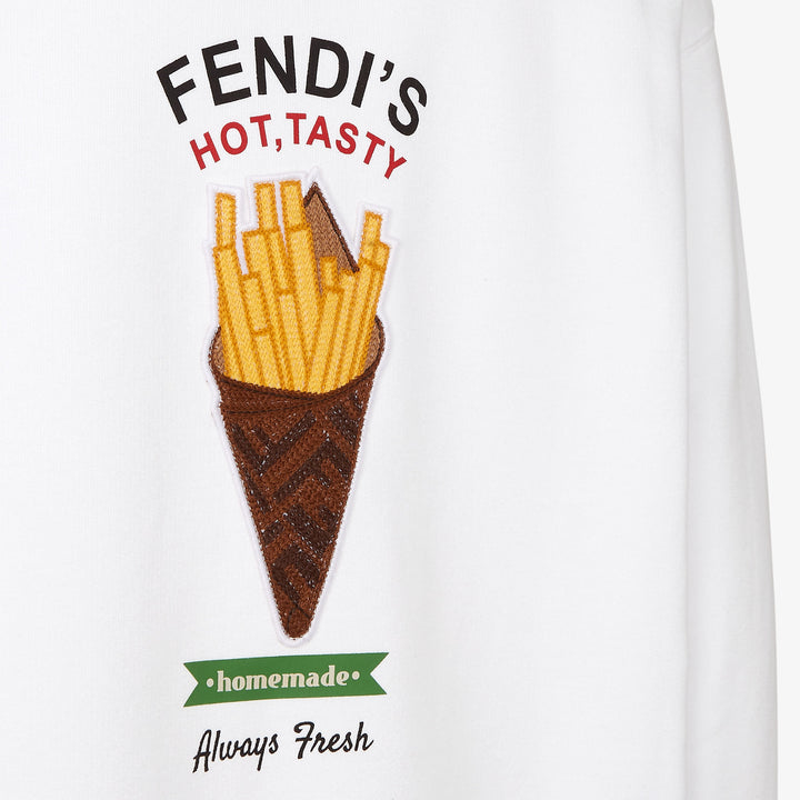 Fendi White cotton Fendilicious sweatshirt