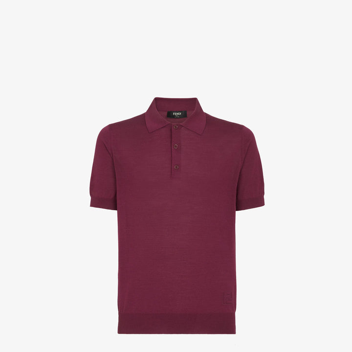 Fendi Red wool polo shirt
