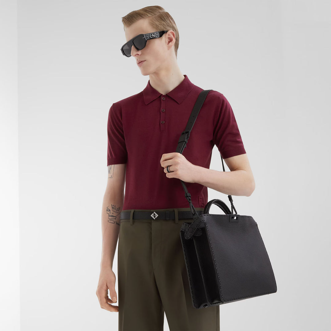 Fendi Red wool polo shirt