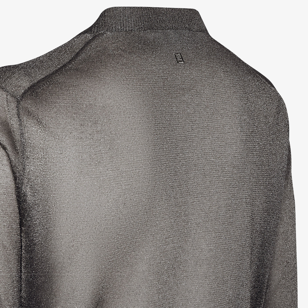 Fendi Black and silver-colored metallic yarn cardigan