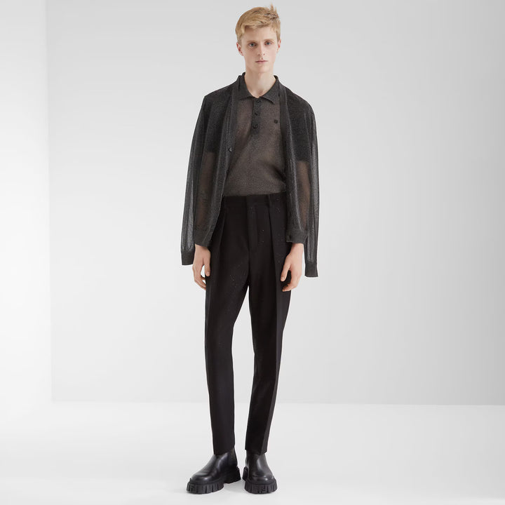 Fendi Gold-colored metallic yarn cardigan