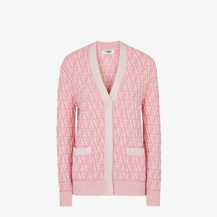Fendi Lunar New Year pink cashmere and wool cardigan