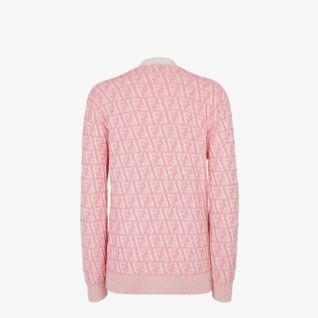 Fendi Lunar New Year pink cashmere and wool cardigan