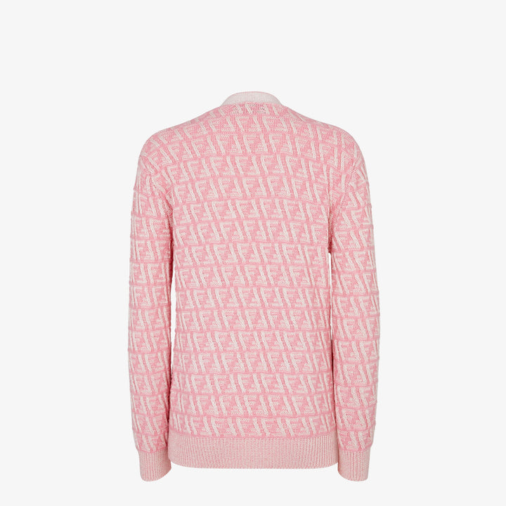 Fendi Lunar New Year pink cashmere and wool cardigan