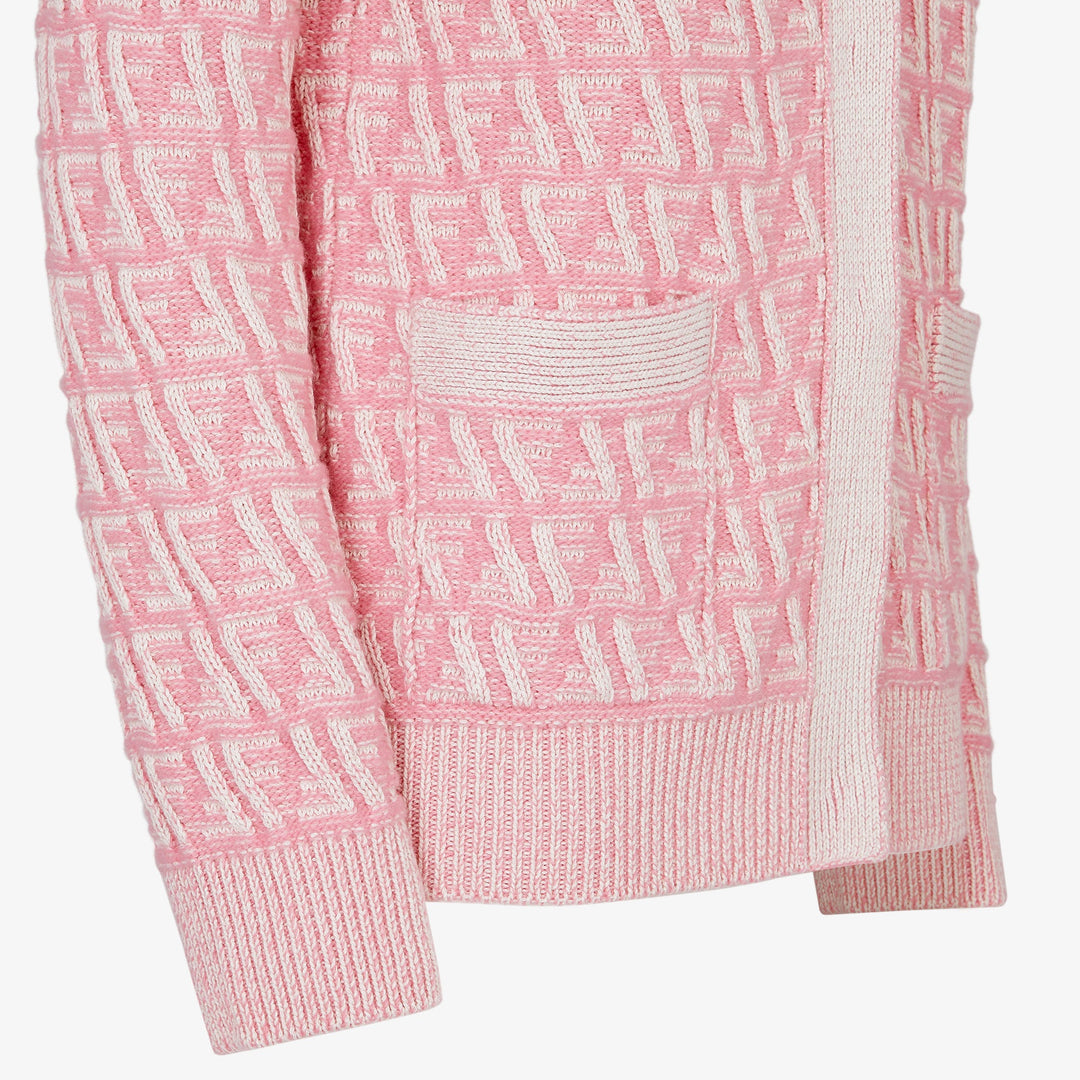 Fendi Lunar New Year pink cashmere and wool cardigan