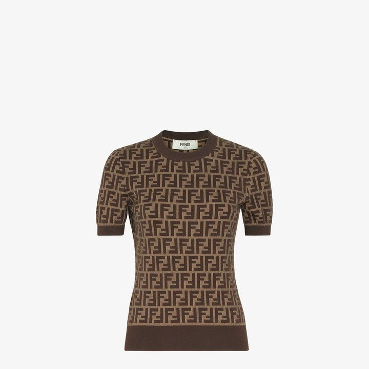 Fendi Brown FF cotton sweater