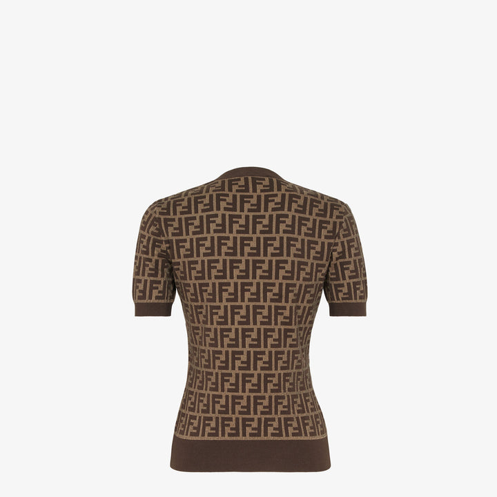 Fendi Brown FF cotton sweater