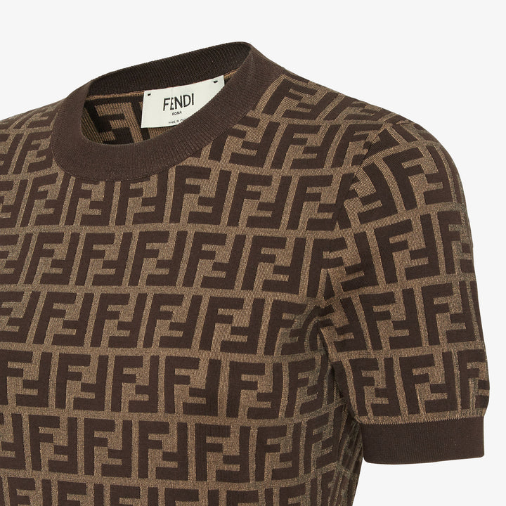 Fendi Brown FF cotton sweater