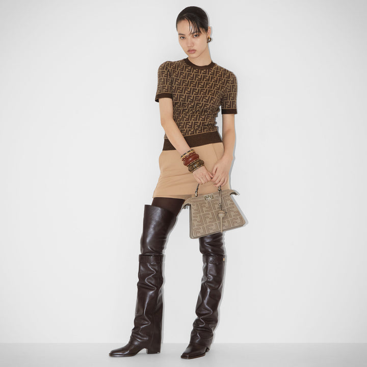 Fendi Brown FF cotton sweater