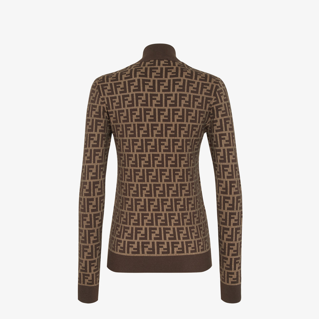 Fendi Brown FF cotton sweater