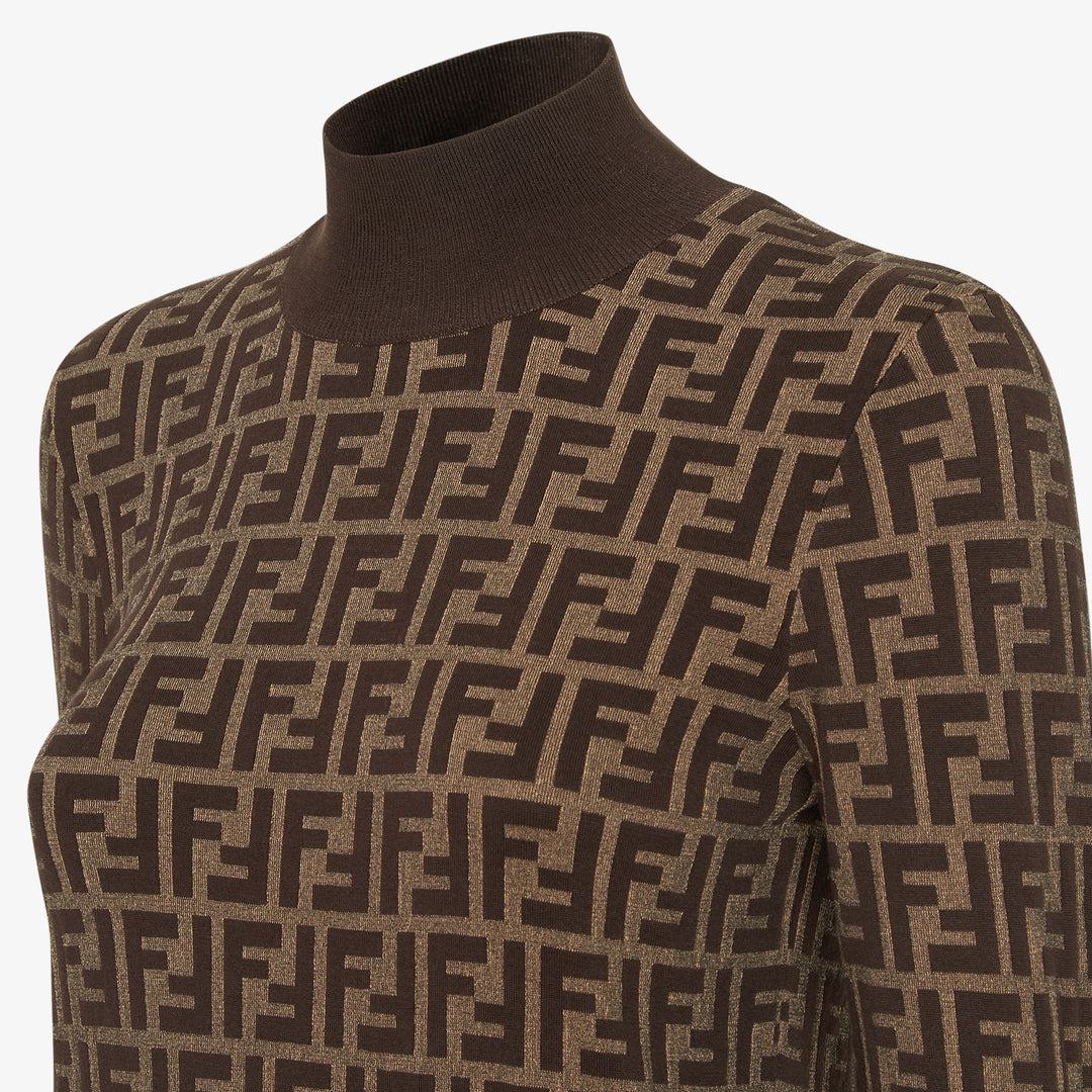 Fendi Brown FF cotton sweater