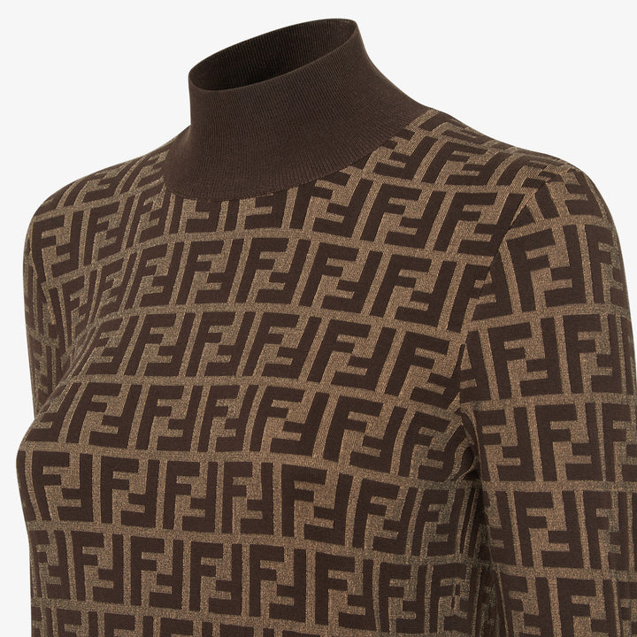 Fendi Brown FF cotton sweater