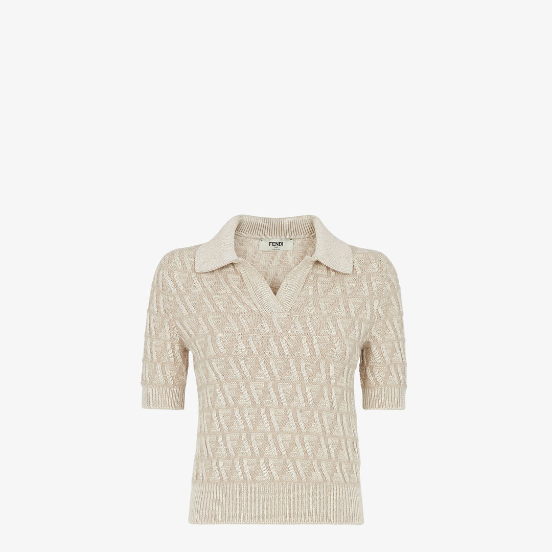 Fendi FF wool and cashmere polo shirt