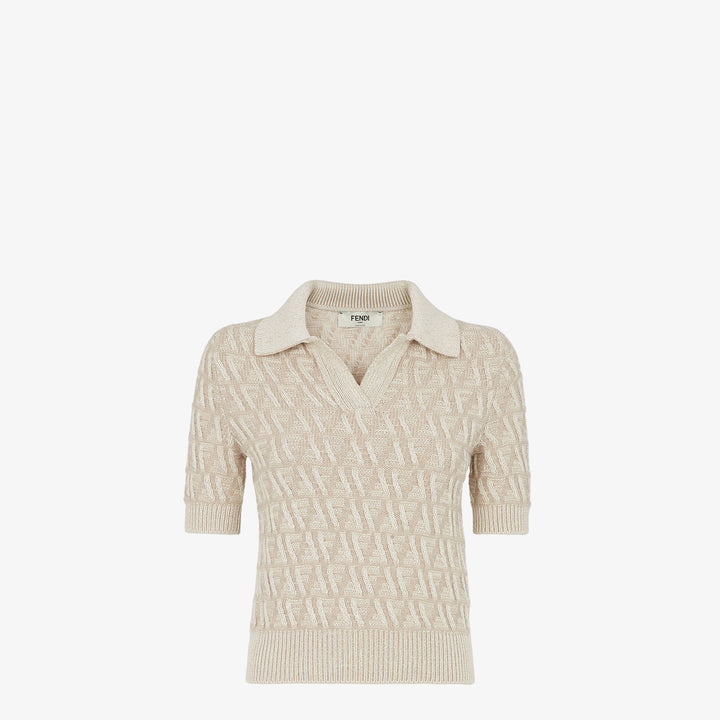Fendi FF wool and cashmere polo shirt