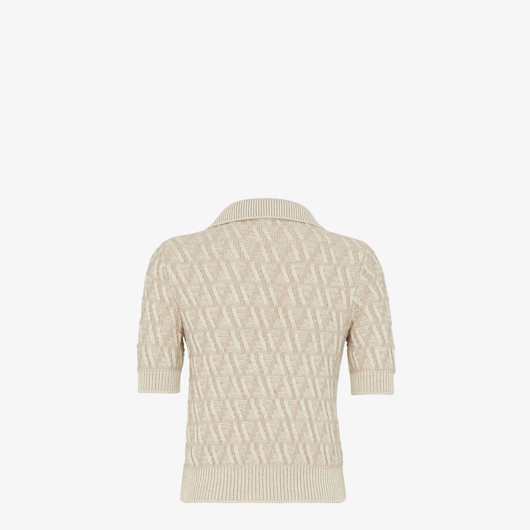 Fendi FF wool and cashmere polo shirt