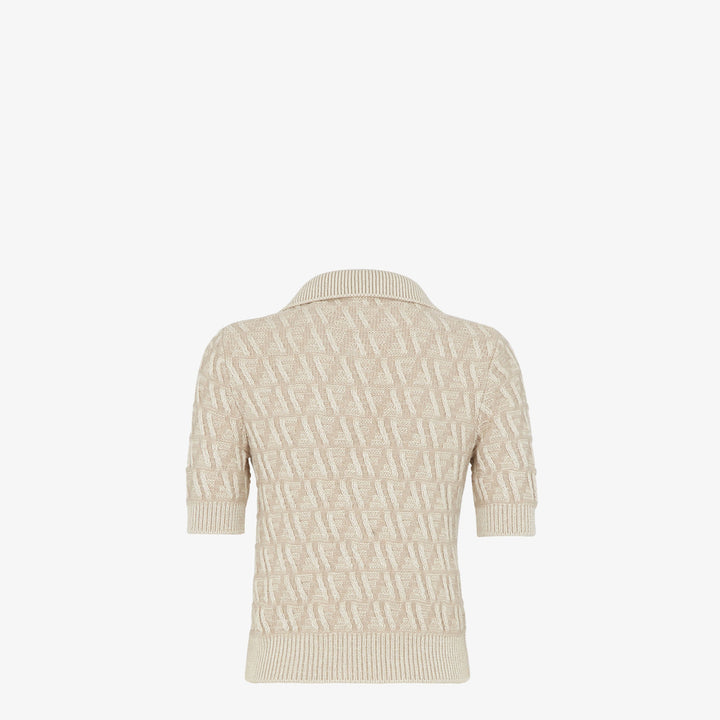 Fendi FF wool and cashmere polo shirt