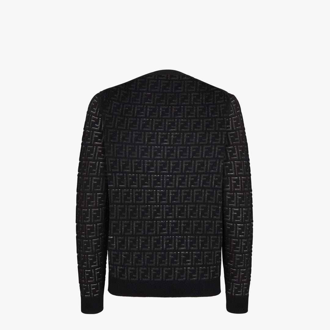 Fendi White wool and FF nylon pullover