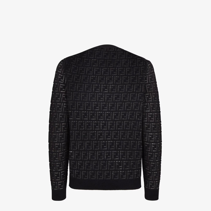 Fendi White wool and FF nylon pullover