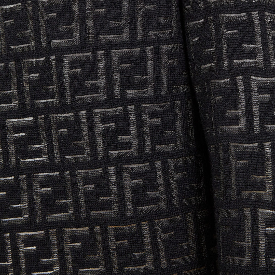 Fendi White wool and FF nylon pullover