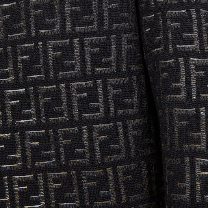 Fendi White wool and FF nylon pullover