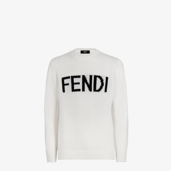 Fendi White and Black wool sweater