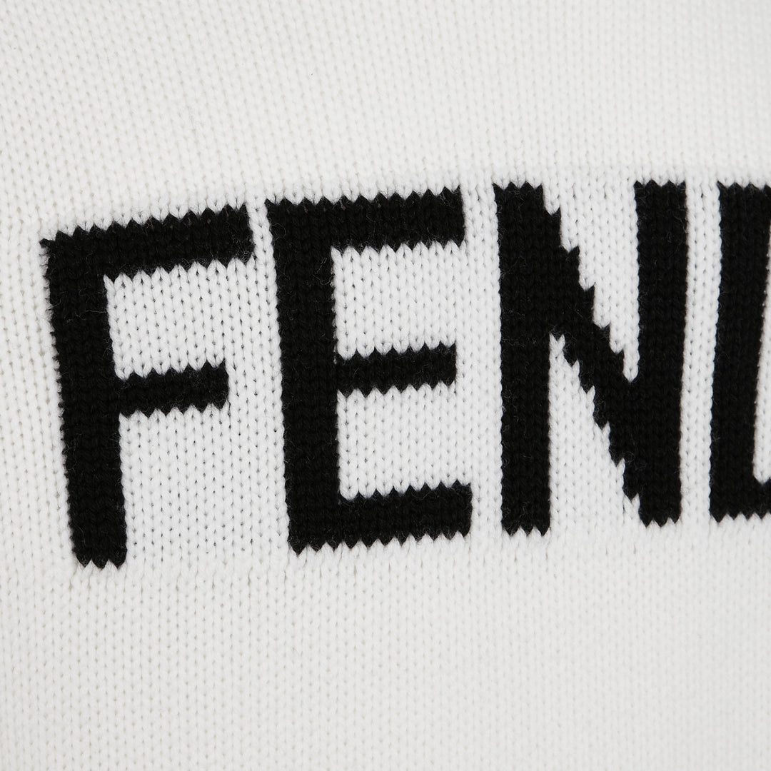 Fendi White and Black wool sweater