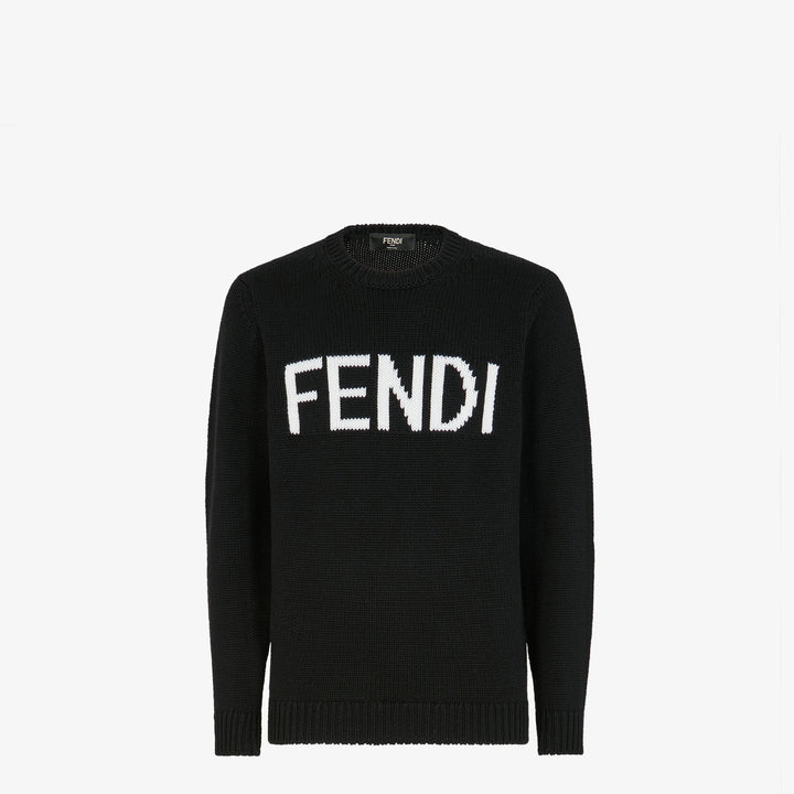 Fendi White and Black wool sweater