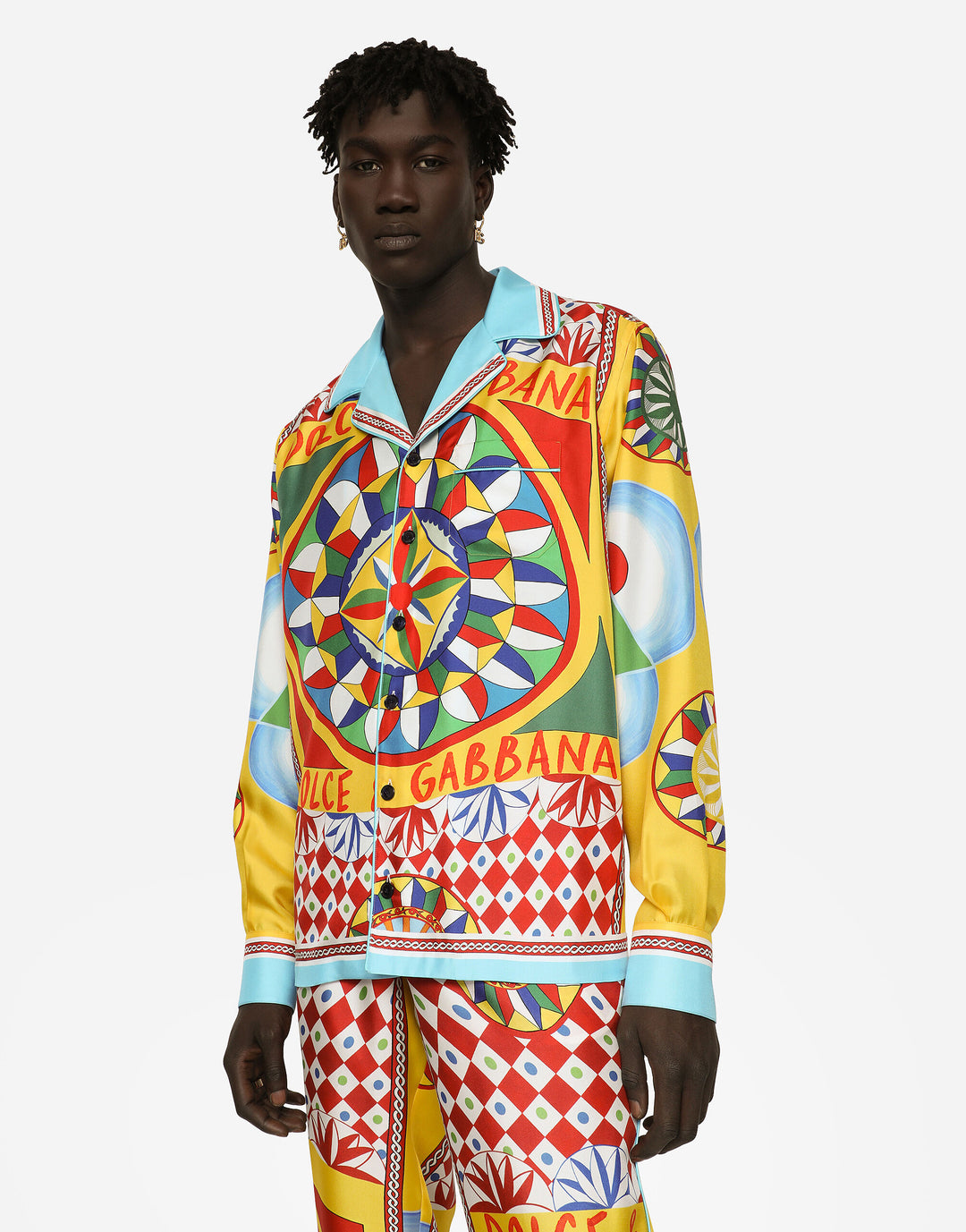 Dolce&Gabbana Carretto-print silk twill shirt