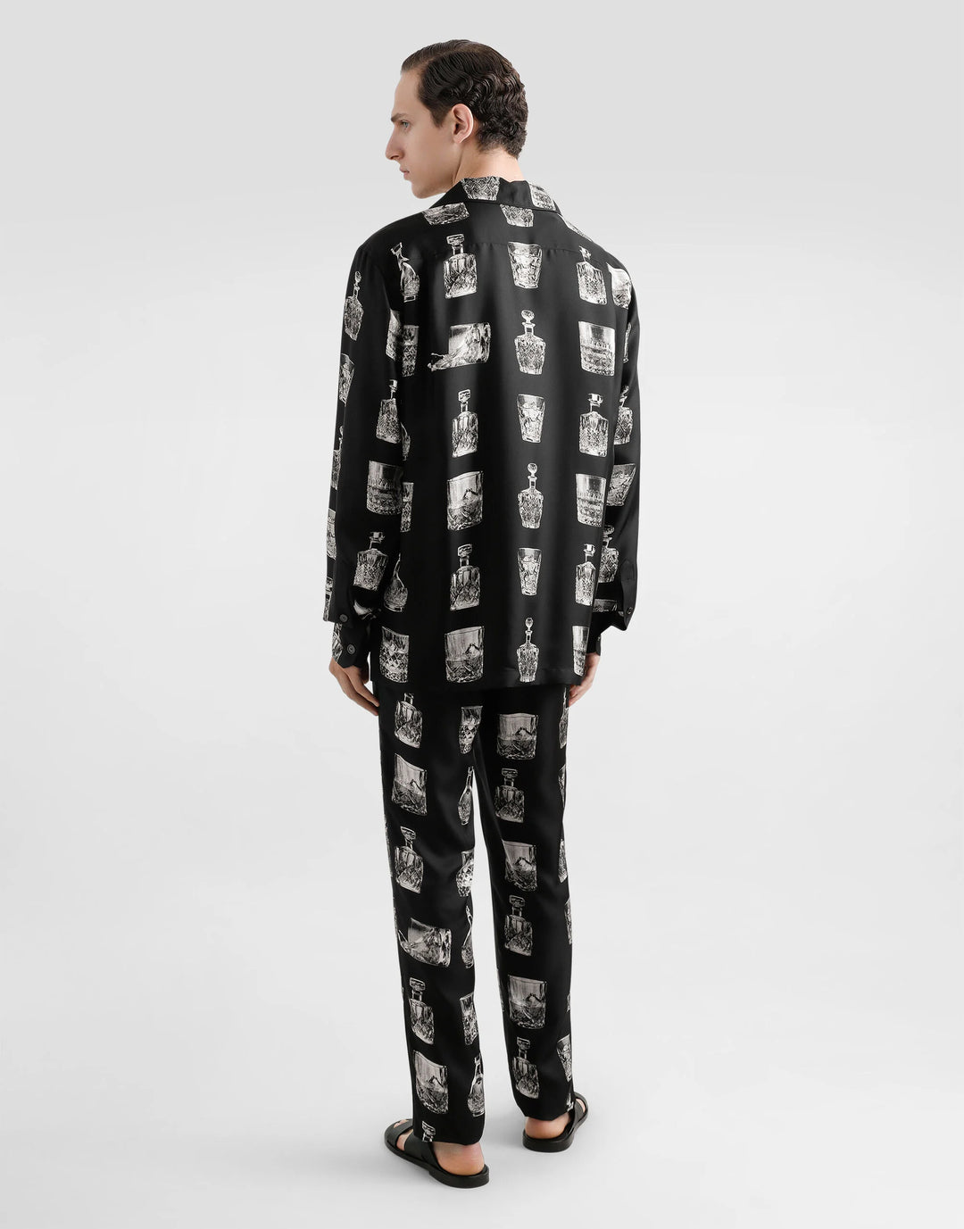 Dolce&Gabbana Silk shirt with liquor print