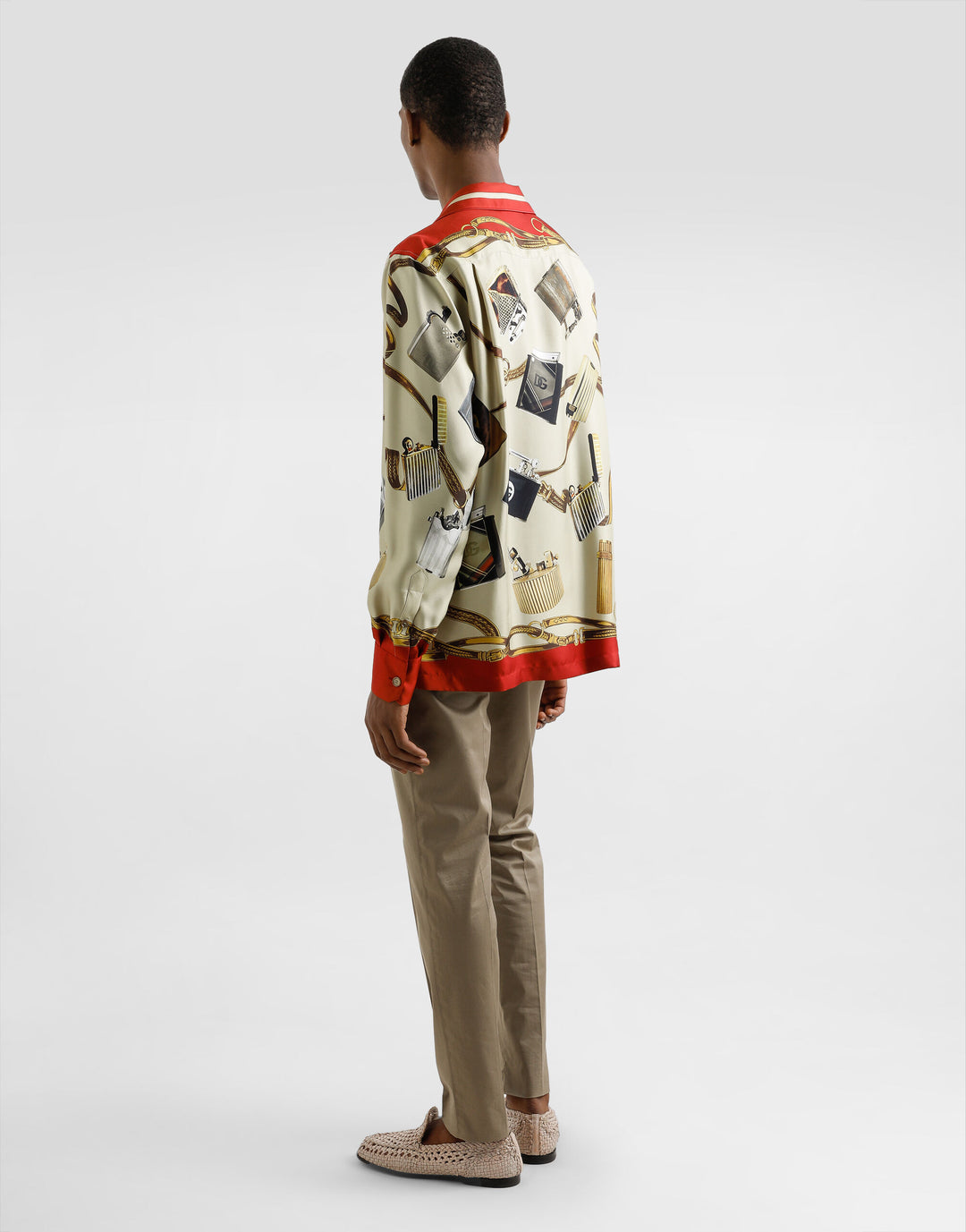 Dolce&Gabbana Silk shirt with lighter print