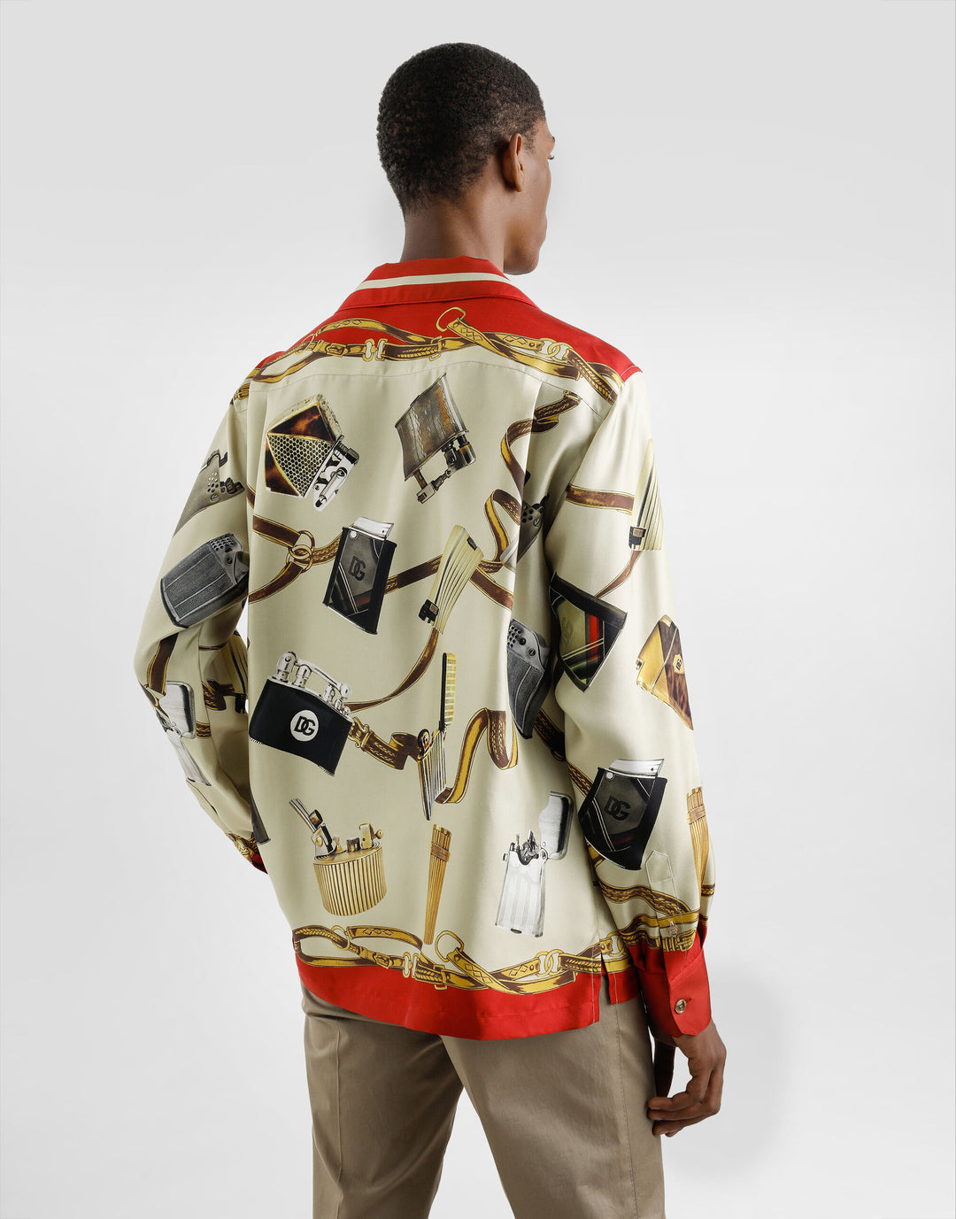Dolce&Gabbana Silk shirt with lighter print