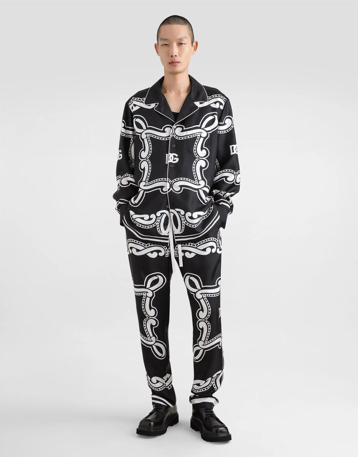 Dolce&Gabbana Silk vanity shirt with bandanna print