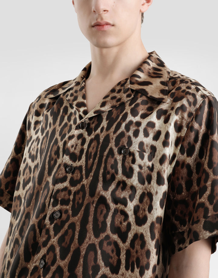 Dolce&Gabbana Silk shirt with leopard print