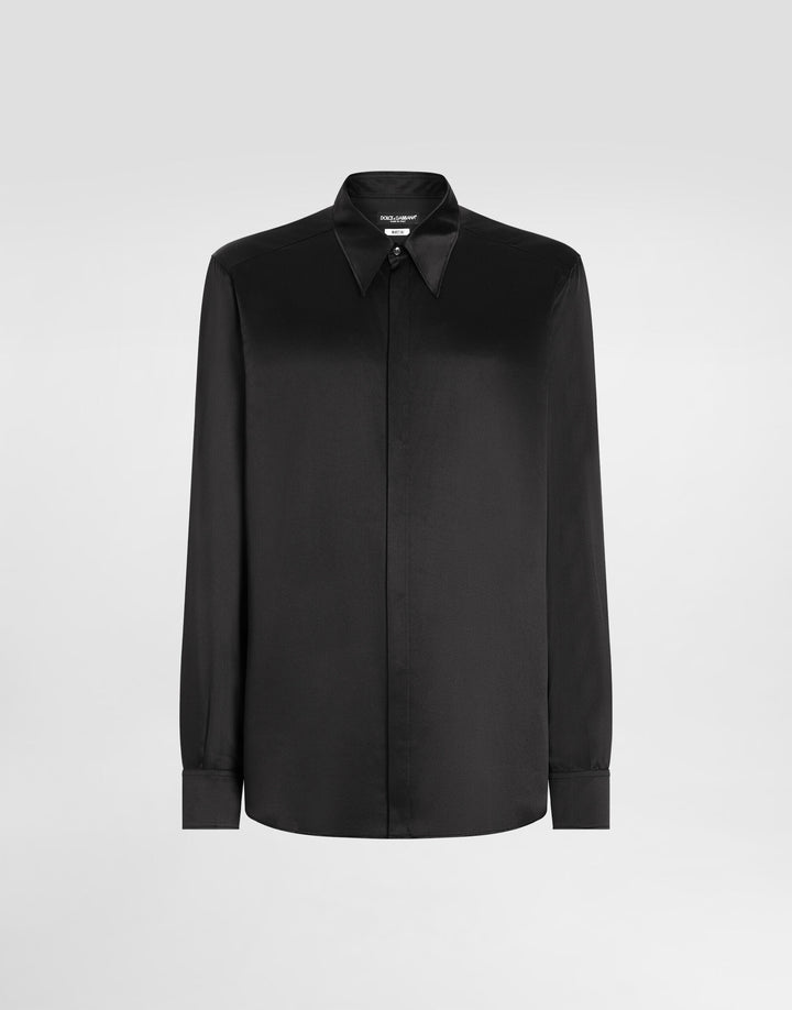 Dolce&Gabbana Silk satin Martini-fit shirt