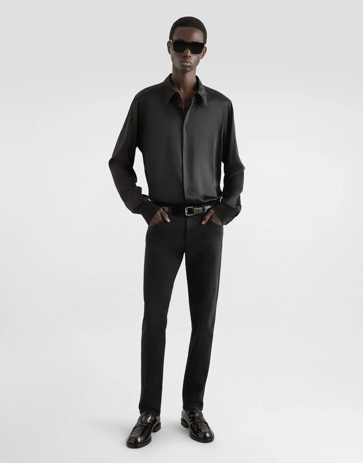 Dolce&Gabbana Silk satin Martini-fit shirt